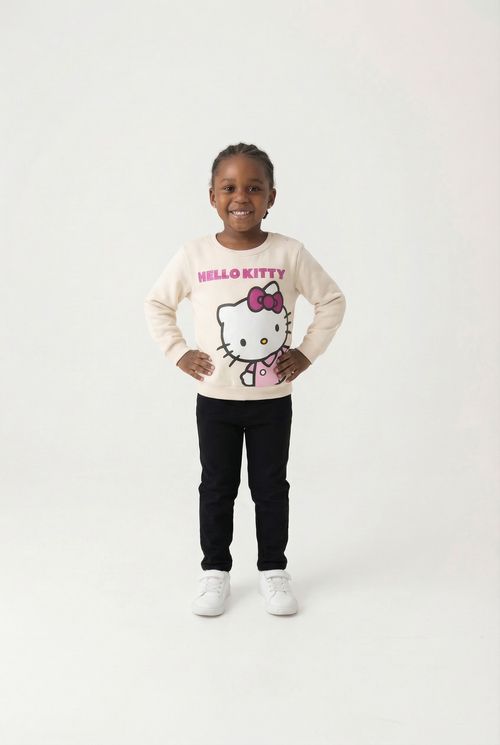 Moletom Infantil Menina Off White Hello Kitty