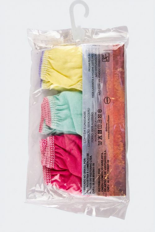 Kit 3 Calcinhas Infantil Menina Sortidas Frozen