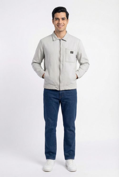 Jaqueta masc aj 80065d jns m/l cinza cinza claro