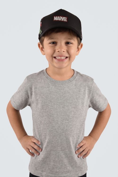 Boné Infantil Menino Preto Marvel Super-Heróis