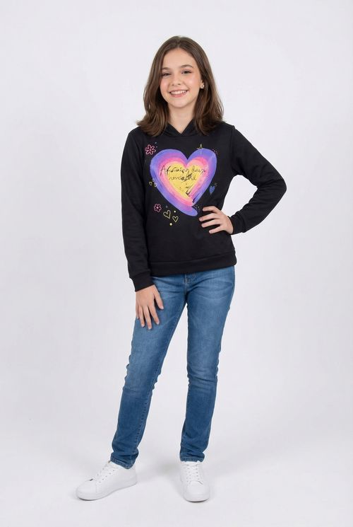 Blusao inf10/16nas cpz rot coracao cinza escuro mescla