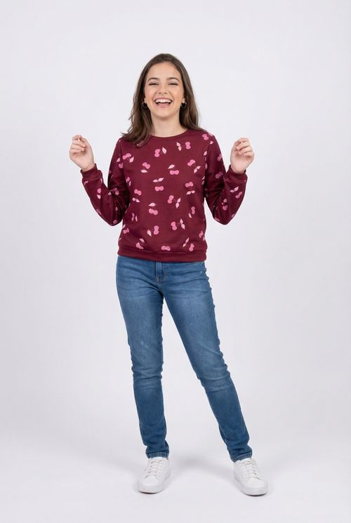 Blusao inf10/16nas careca rot cherry vinho