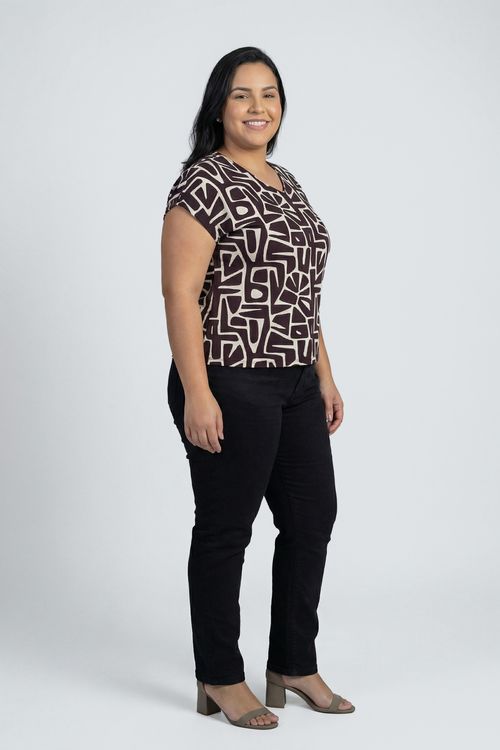 Blusa Feminina Estampada Abstrata