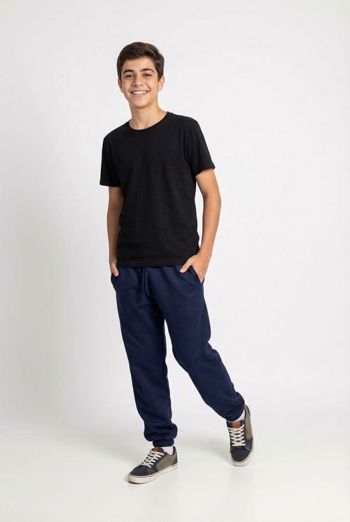 Calça Jogger Infantil Azul Marinho Juvenil