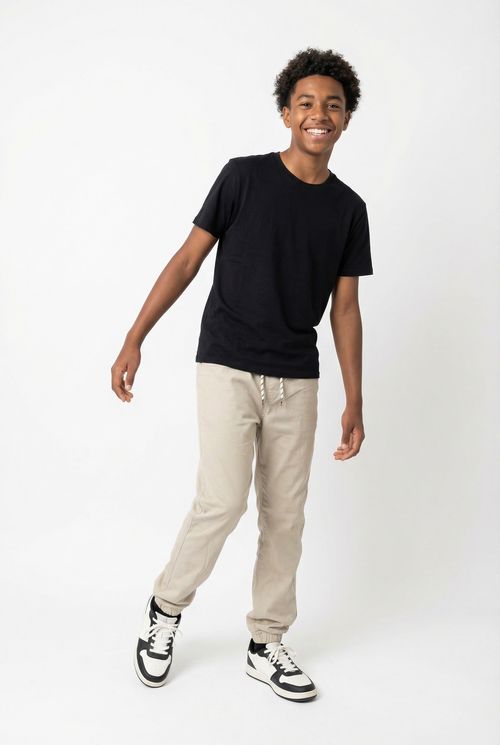 Calça Jogger Juvenil Bege Claro