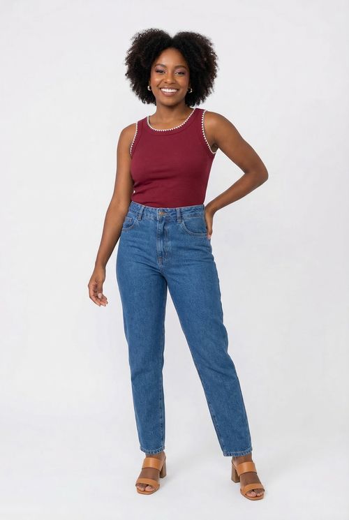 Regata Feminina Canelada Vinho Picueta