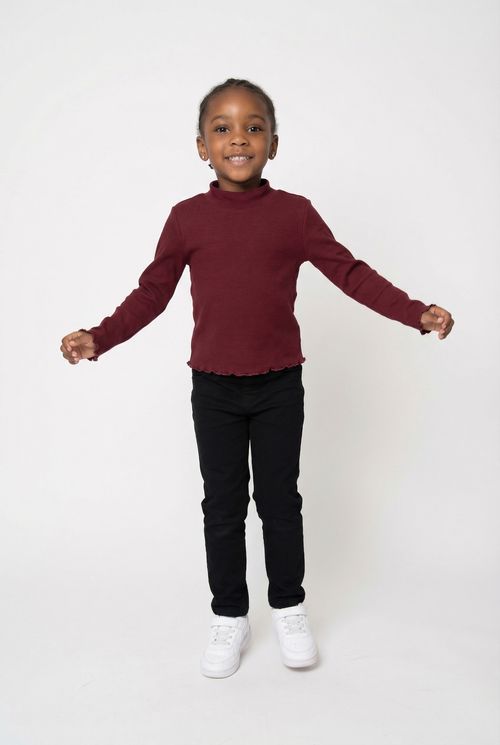 Blusa inf4/8nas rib vinho vinho