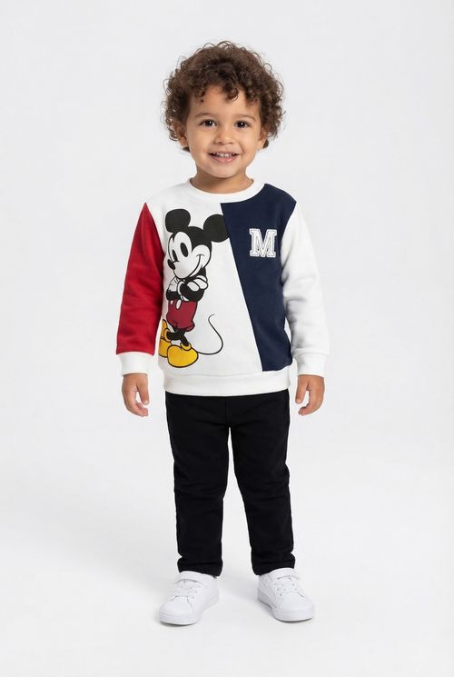Moletom Infantil Menino Color Block Mickey Mouse