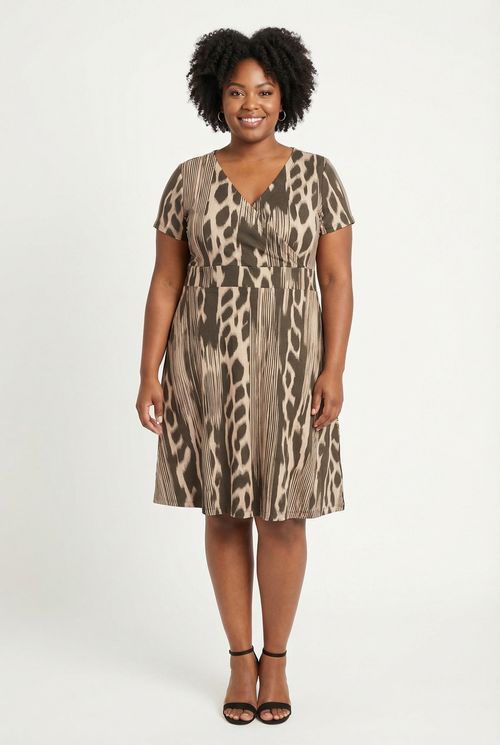 Vestido Curto Feminino Animal Print