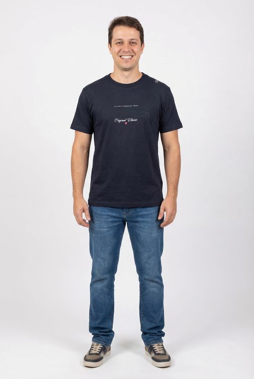 Camiseta Masculina Azul Escuro Gangster Original Classic