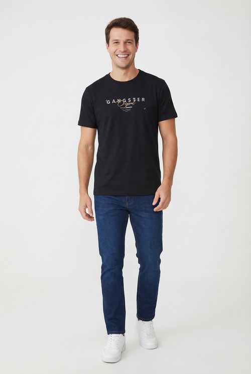 Camiseta Masculina Preta GANGSTER Original