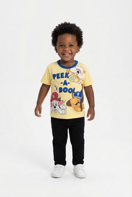 Camiseta m/c 1/3nos patrulha canina amrl amarelo