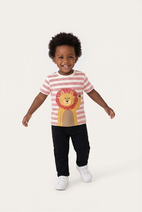 Camiseta m/c 1/3nos 1274839 bichinhos listrado