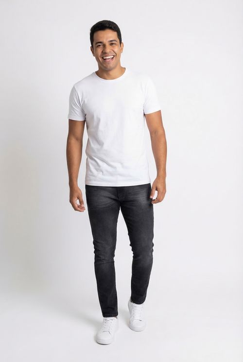 Calça Jeans Masculina Skinny Preta
