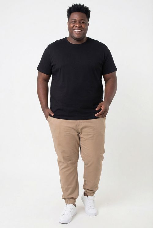 Calça Jogger Masculina Bege Escuro