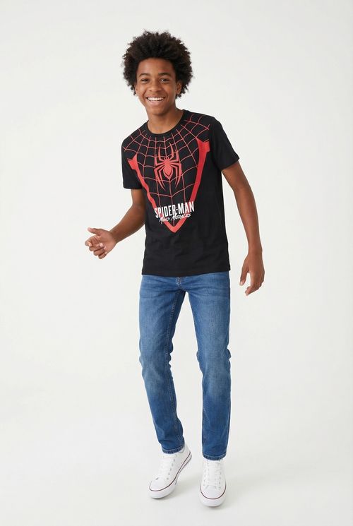 Camiseta m/c 10/16 nos spider preto preto