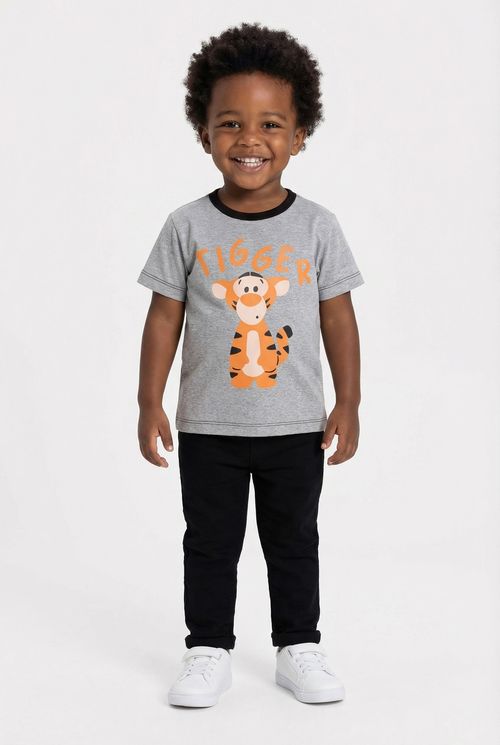 Camiseta m/c ppo 1/3 nos pooh cinza cinza