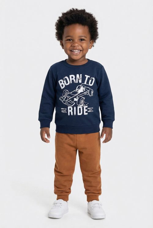 Inteiro mol inv inf 1/3 nos carro ride azul escuro