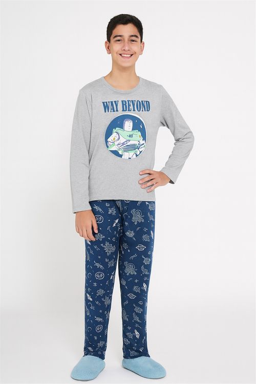 Aces inf ajj019 pijama 12-16 ml toy stor cinza claro