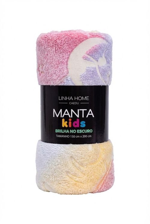 Manta Infantil Menina Rosa Fada Brilha no Escuro