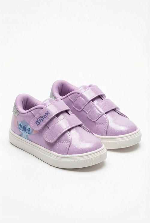 Tênis Infantil Menina Lilás Stitch Glitter Disney