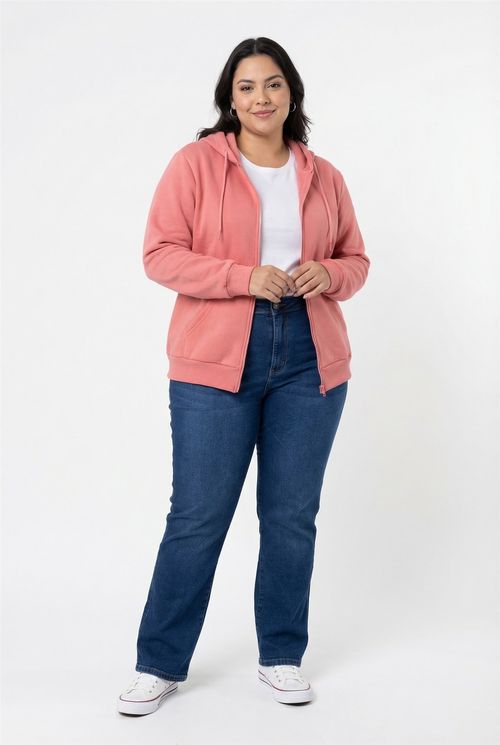 Moletom fem fpm fgm003c aber capuz rosa rosa