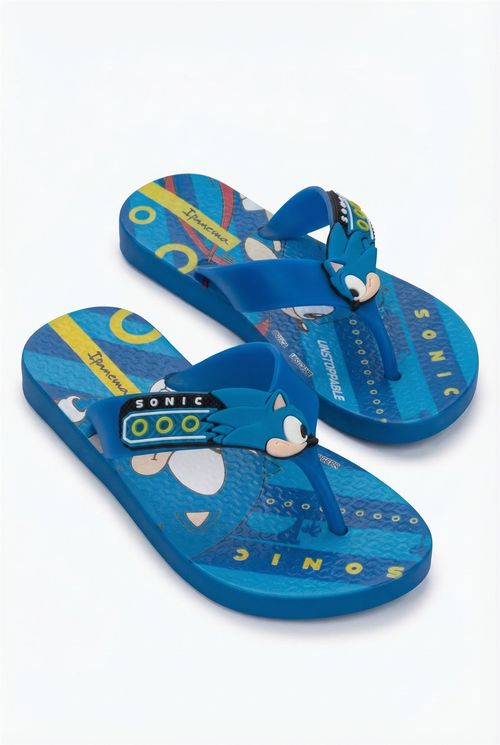 Chinelo Infantil Menino Azul Sonic