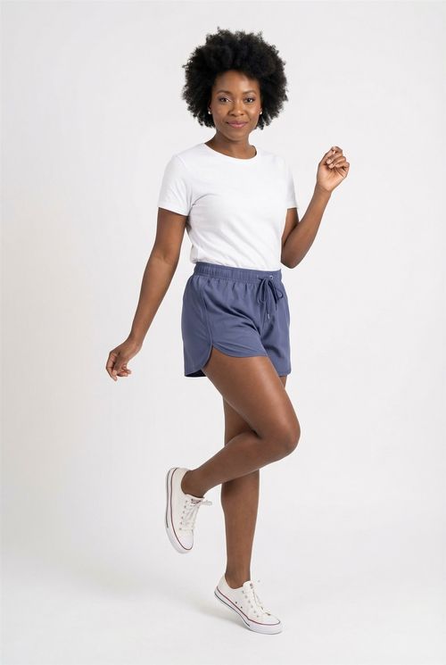 Shorts fem esp feh031 runner azul es azul escuro