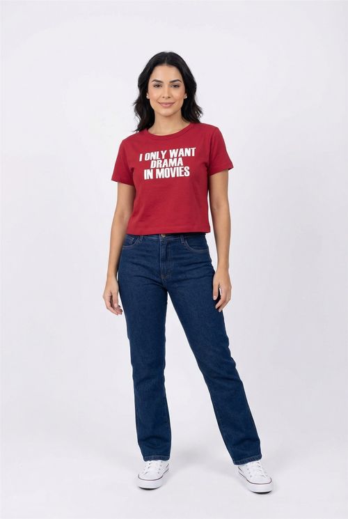 Blusa fem promo ffl300 m/c silk vermelho vermelho medio