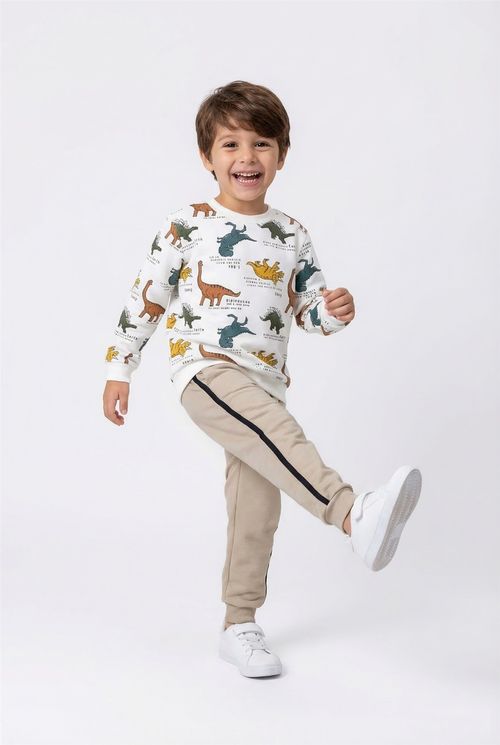 Conjunto 4/10 nos c66i26760 dino bege bege