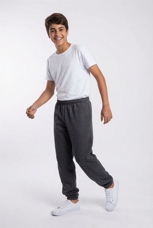 Calça mol juv 10/16 nos liso jogger cinz cinza