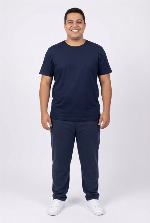 Calça de Moletom Masculina Azul Escuro