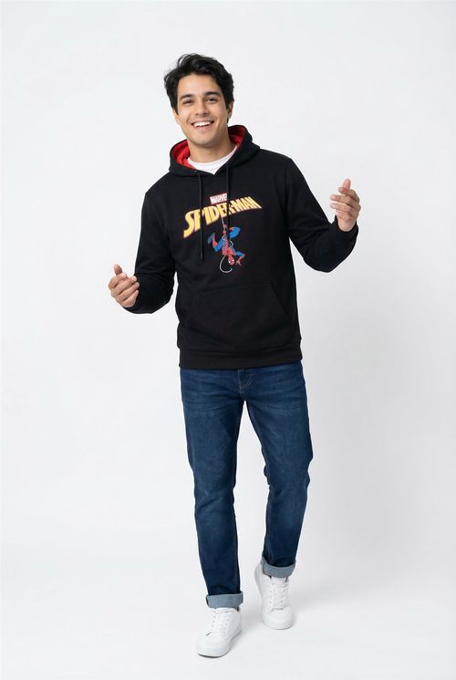 Moletom Masculino Preto Homem-Aranha Marvel