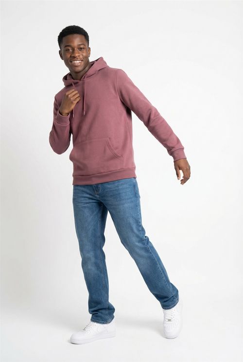 Moletom com Capuz e Bolso Canguru Masculino Borgonha