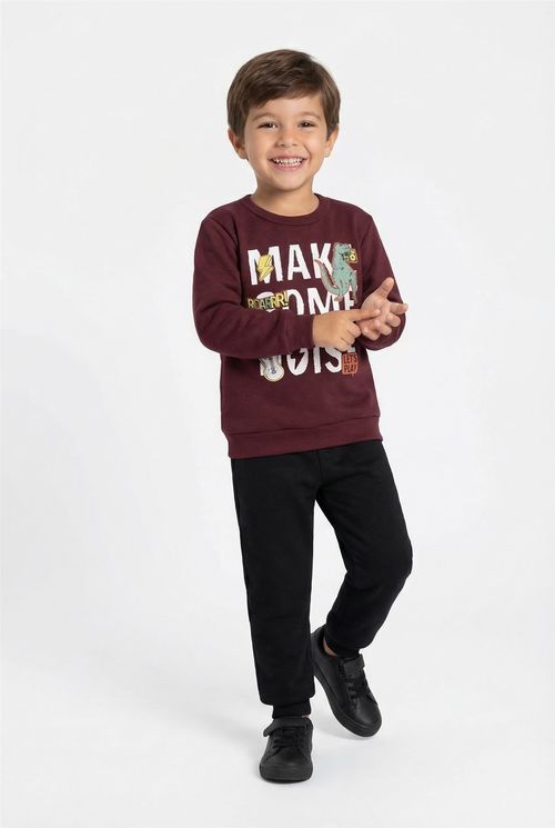 Blusao mol 4/8 nos silk car dino vinho vinho