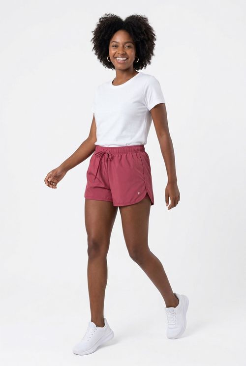 Shorts Runner Feminino Marsala