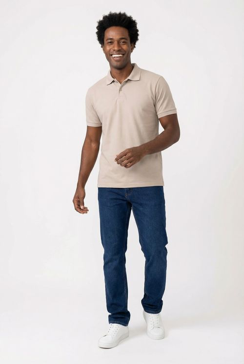 Polo Masculina Bege