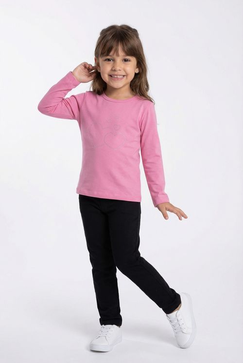 Blusa inf4/8nas cotton silk rosa m 2 rosa medio