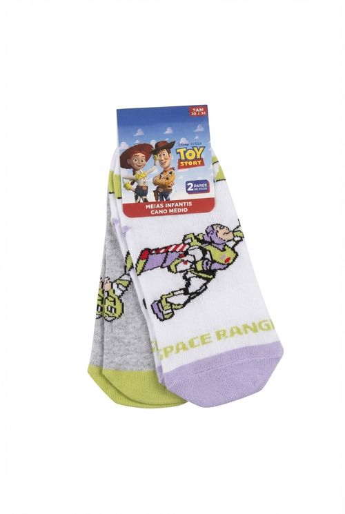 Meias Infantil Menino Multicolorido Toy Story Buzz Lightyear