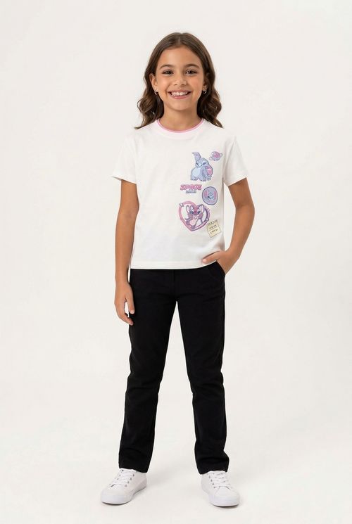 Blusa Infantil Menina Off White Stitch 'Space Rocks'