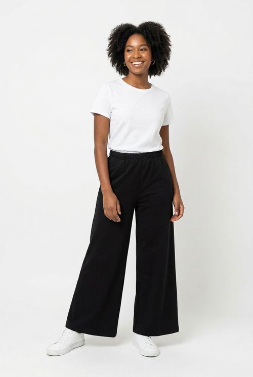 Calça Wide Leg Feminina Preta
