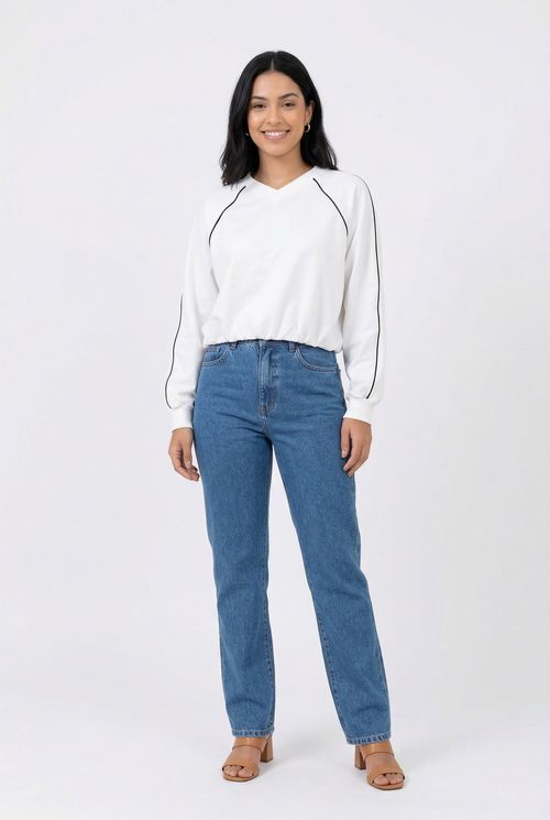 Blusa fem fsh m/l vies balone off white off white