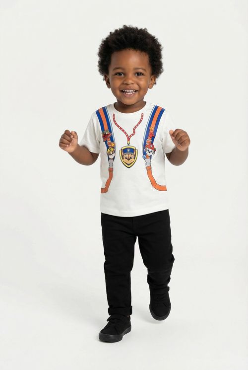 Camiseta Infantil Menino Off White Patrulha Canina