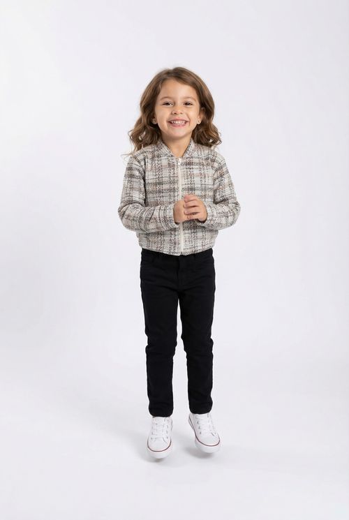 Jaqueta inf4/8nas tweed off white