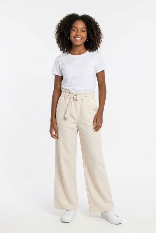 Calca inf10/16nas clocard linho off white