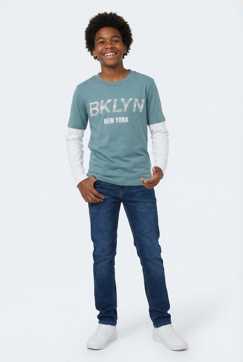 Camiseta m/l 10/16 nos cdjuvo290 street verde menta