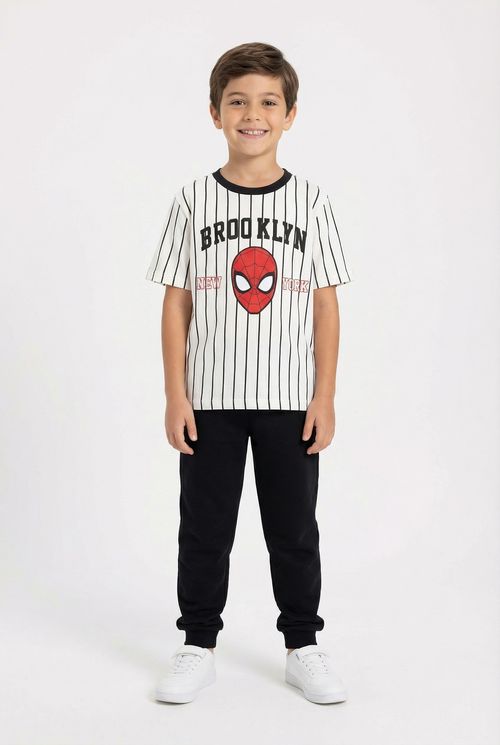 Camiseta Infantil Menino Listrada Spider-Man Brooklyn NY