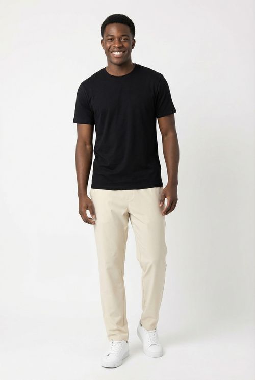 Bermuda Masculina Casual Microfibra Flex Bege Claro