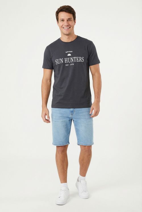 Camiseta masc trendy silk marinho azul escuro