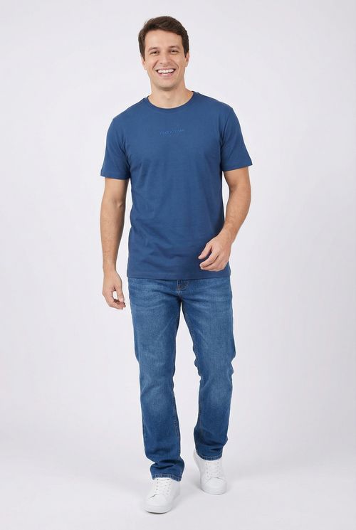 Camiseta Masculina Azul Médio Venice Boulevard